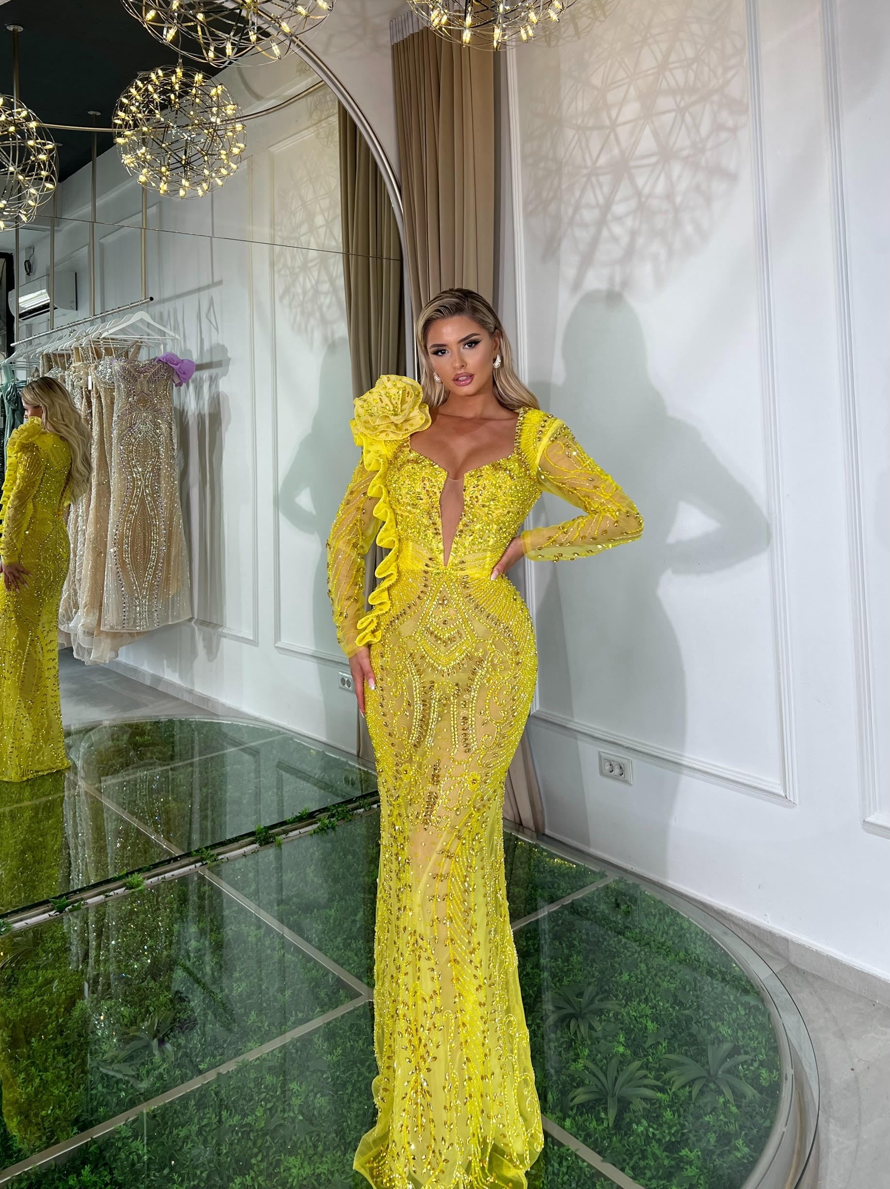 Yellow long Dress
