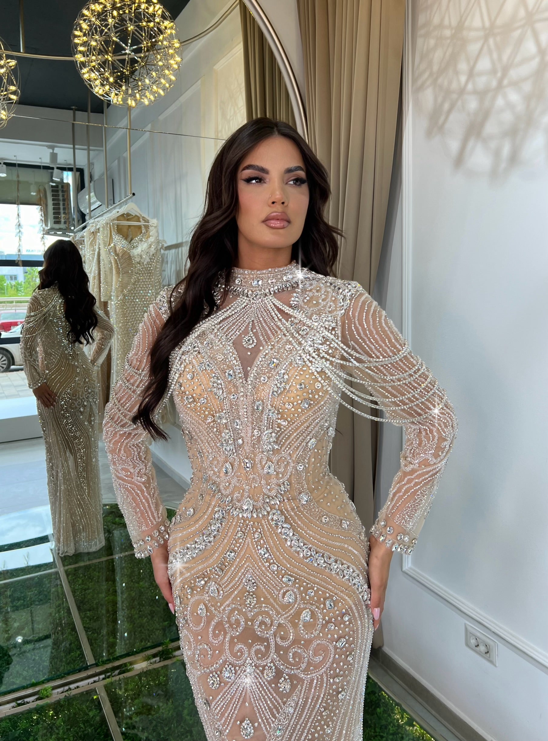 Nude long dress