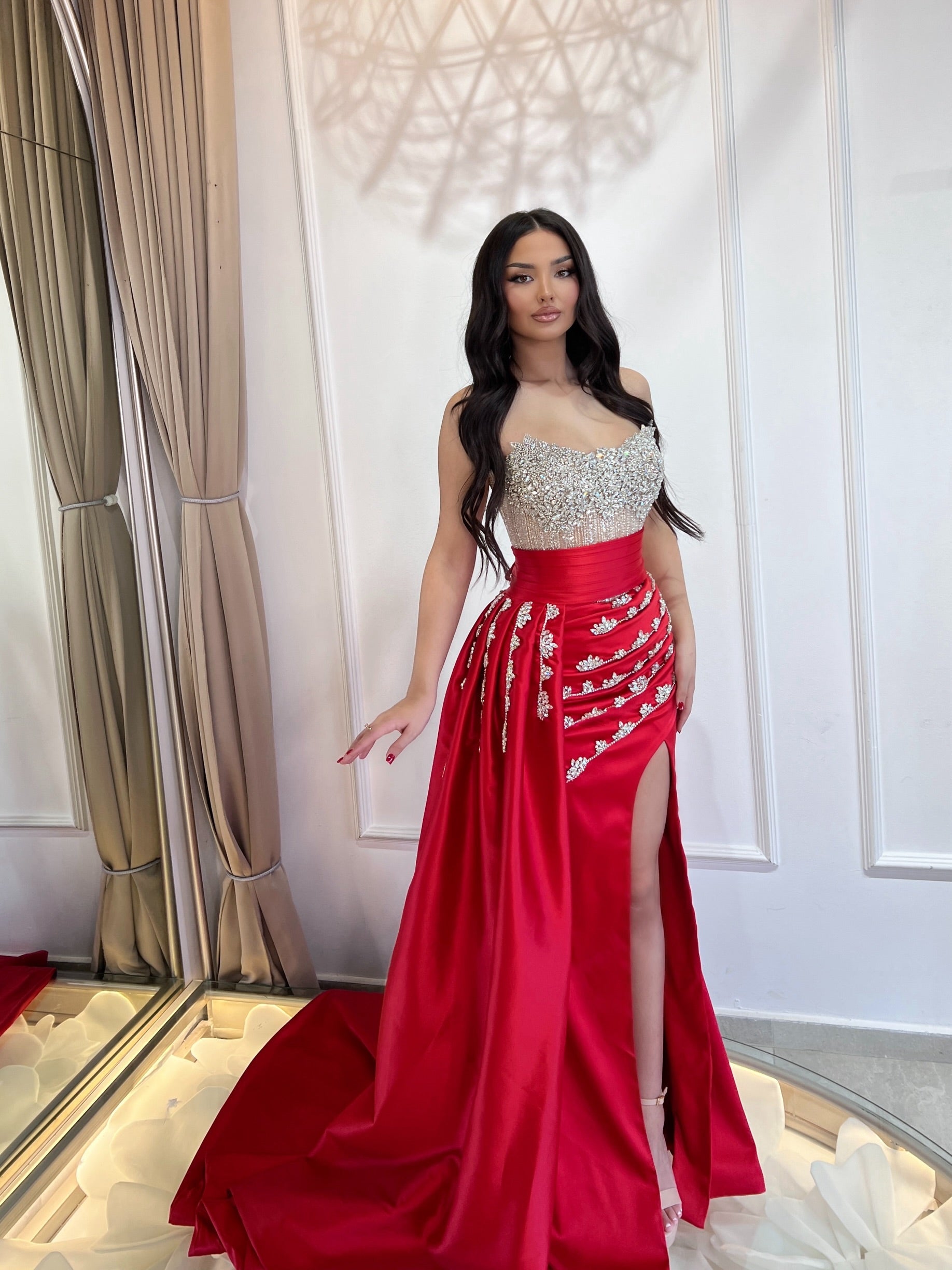 Sparkly red dress