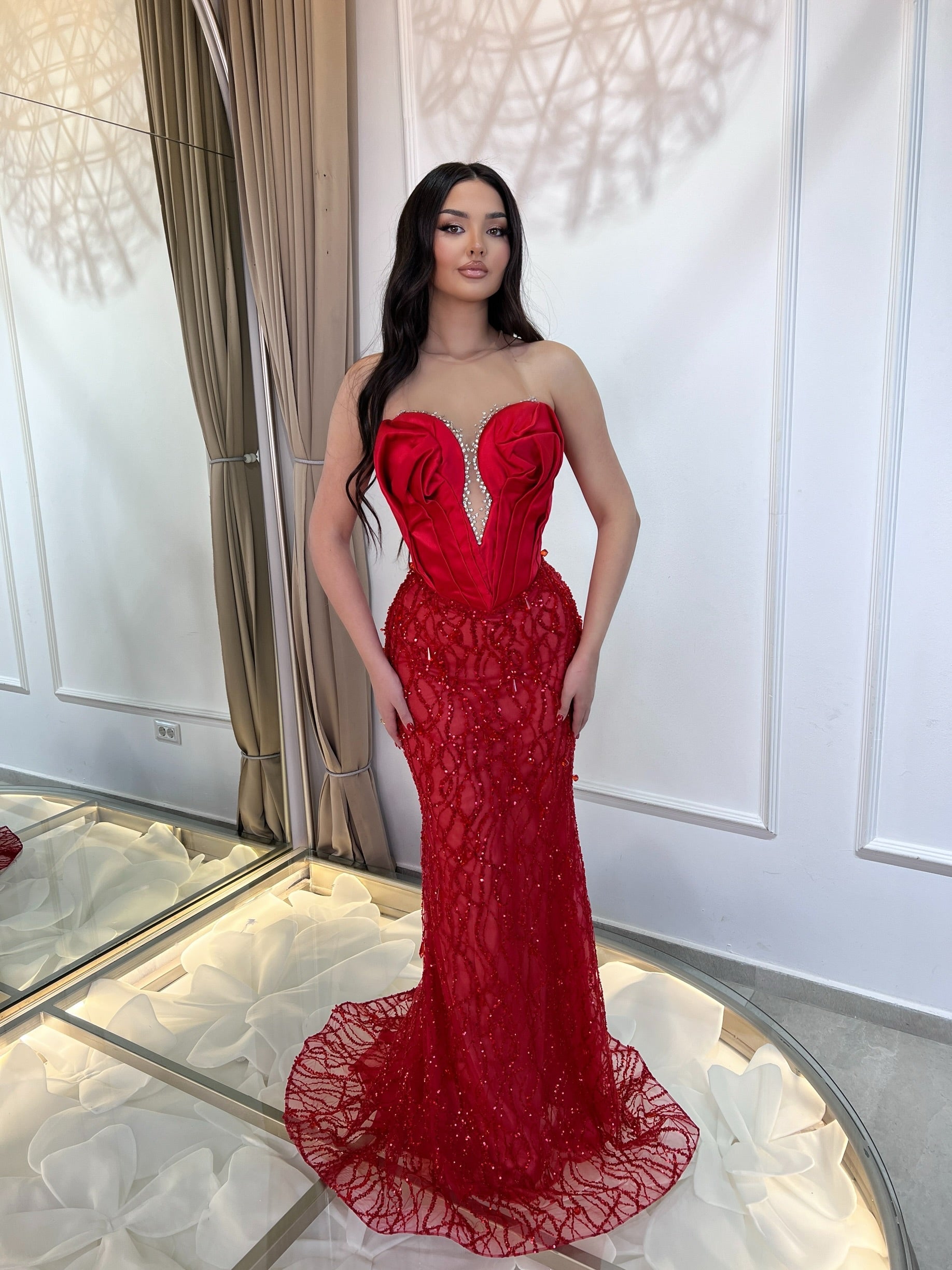 Red Lace Dress