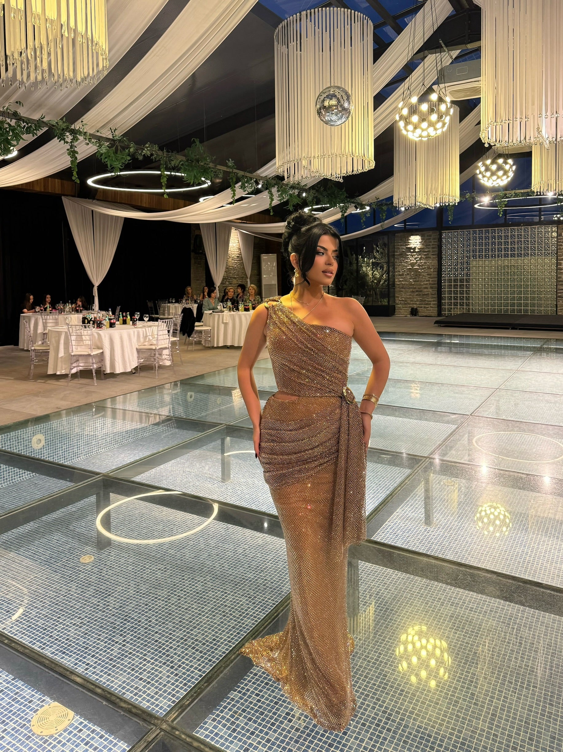 Sparkly gold dress