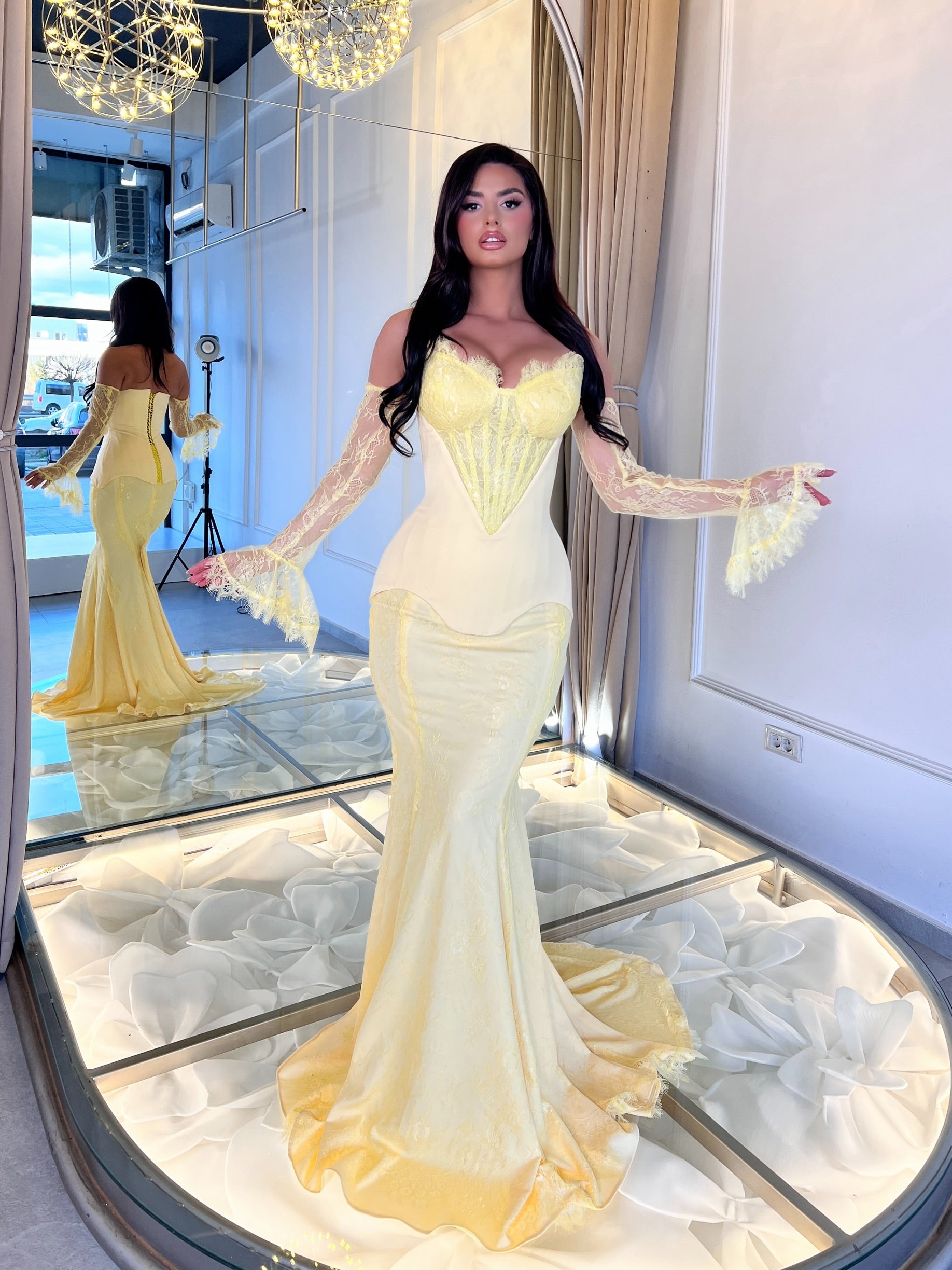 Yellow Lace Dress