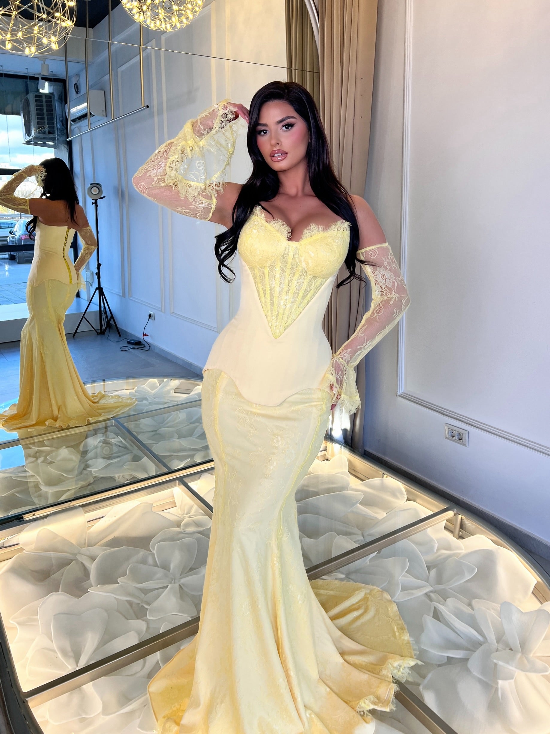 Yellow Lace Dress