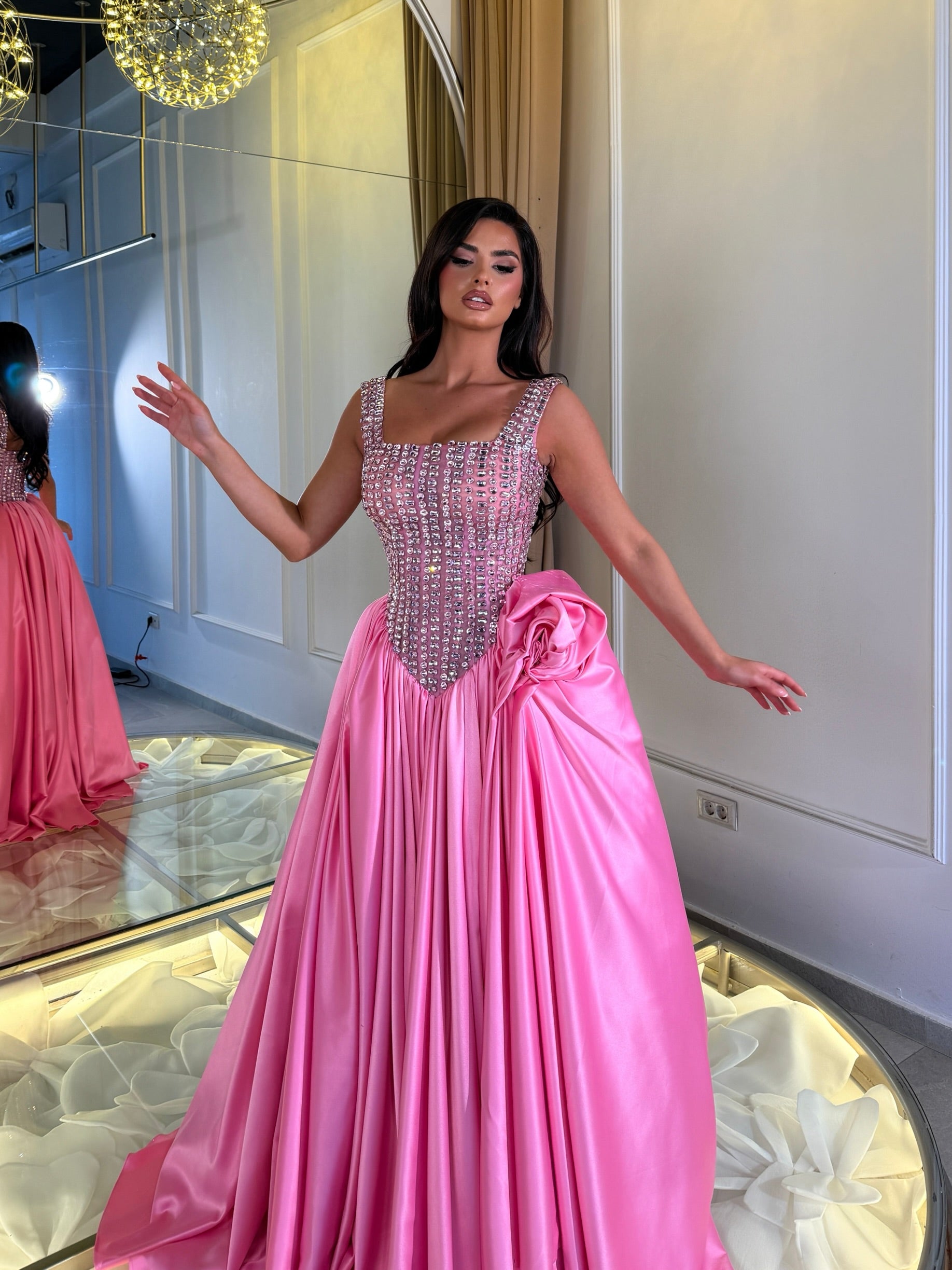 Rose Crystal Couture Gown