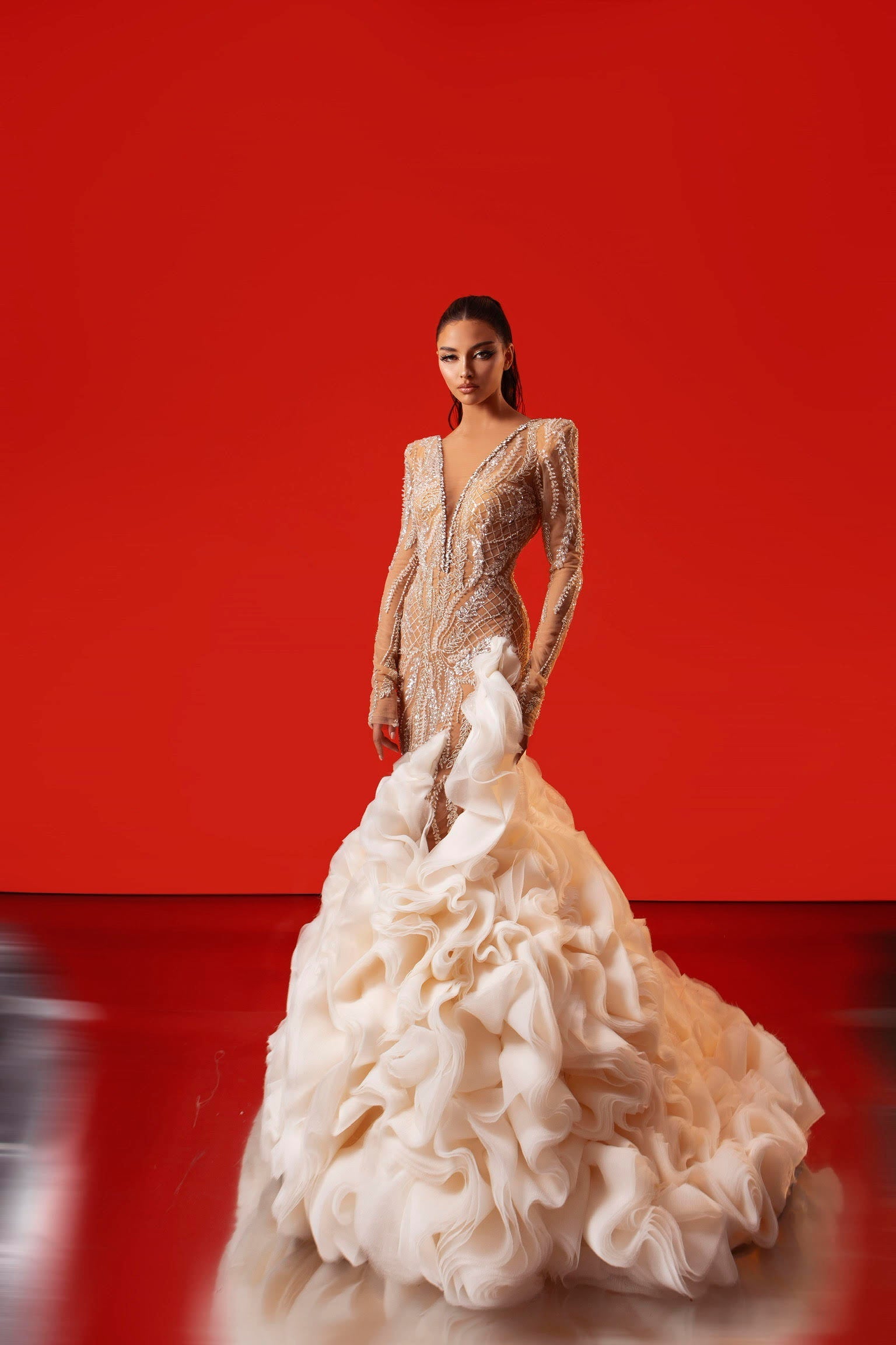 Tulle Embroidered Dress