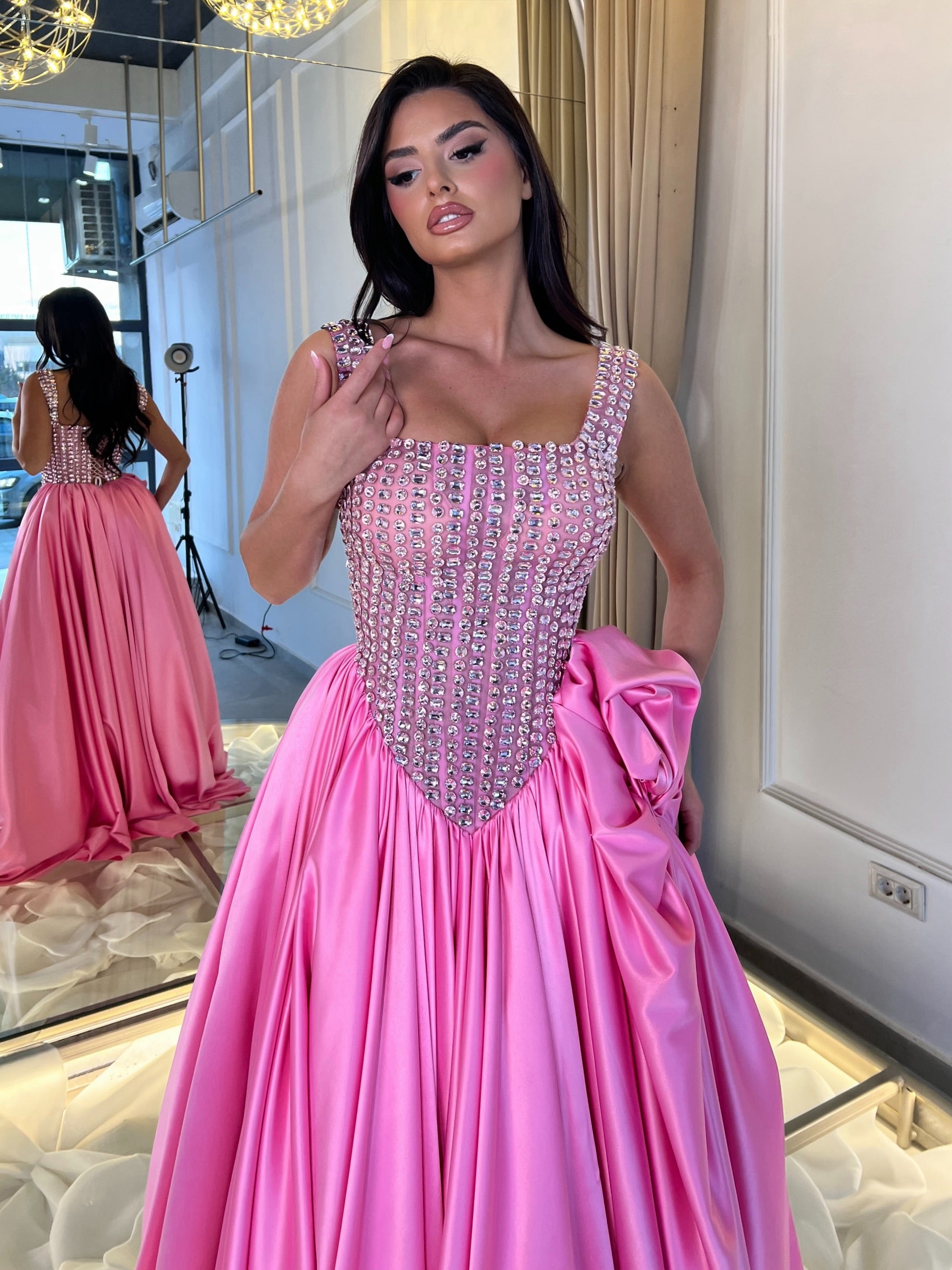 Rose Crystal Couture Gown