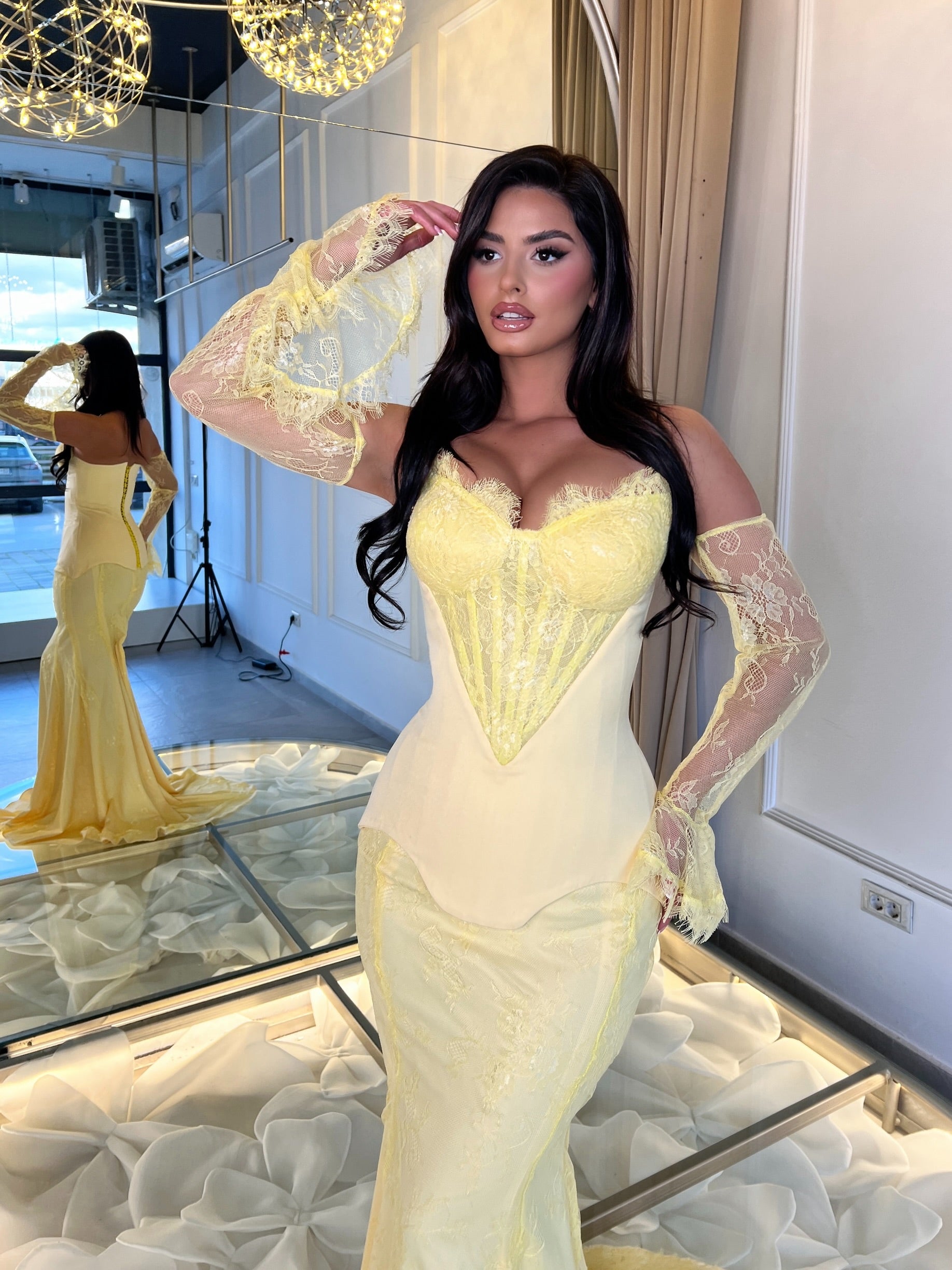 Yellow Lace Dress