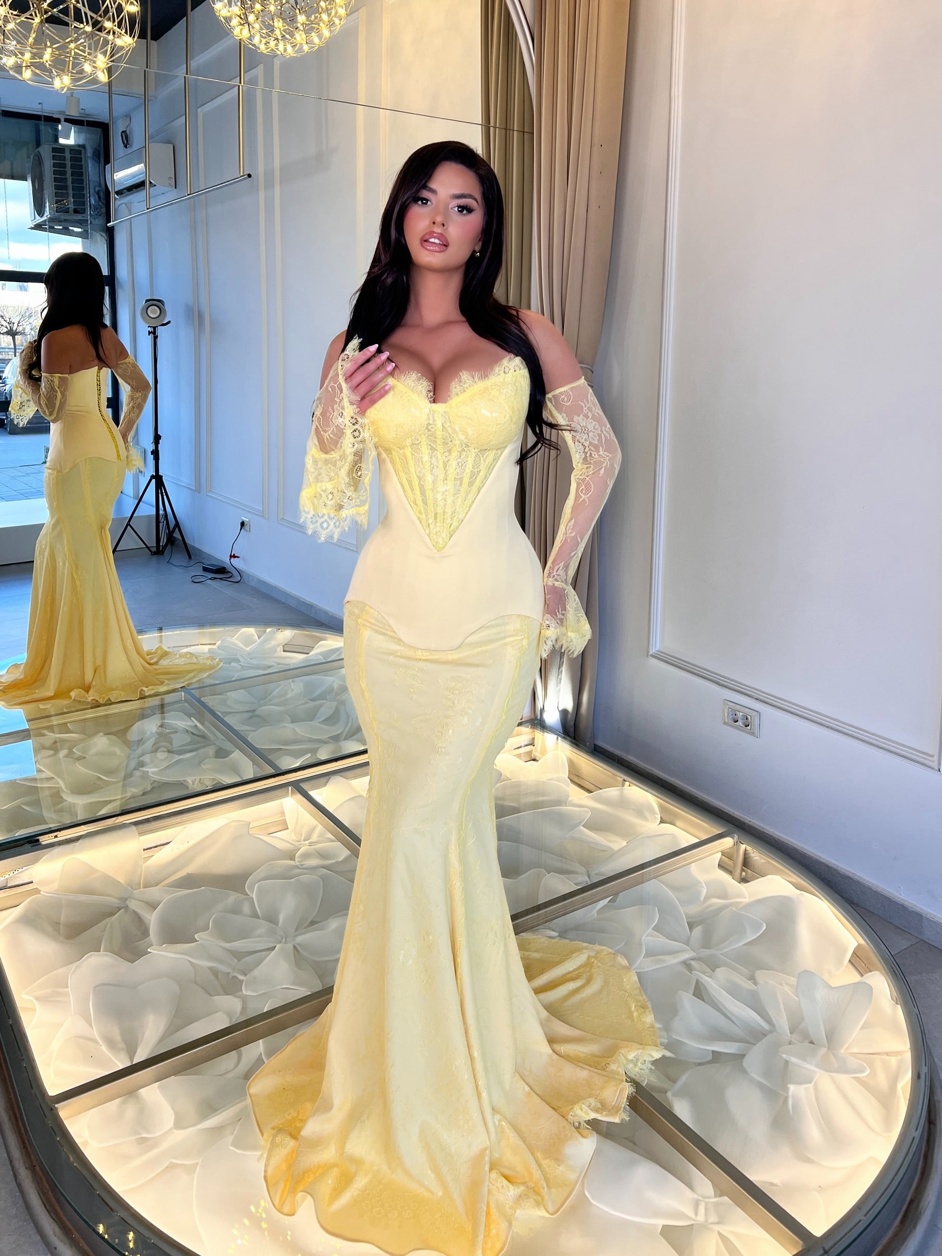 Yellow Lace Dress