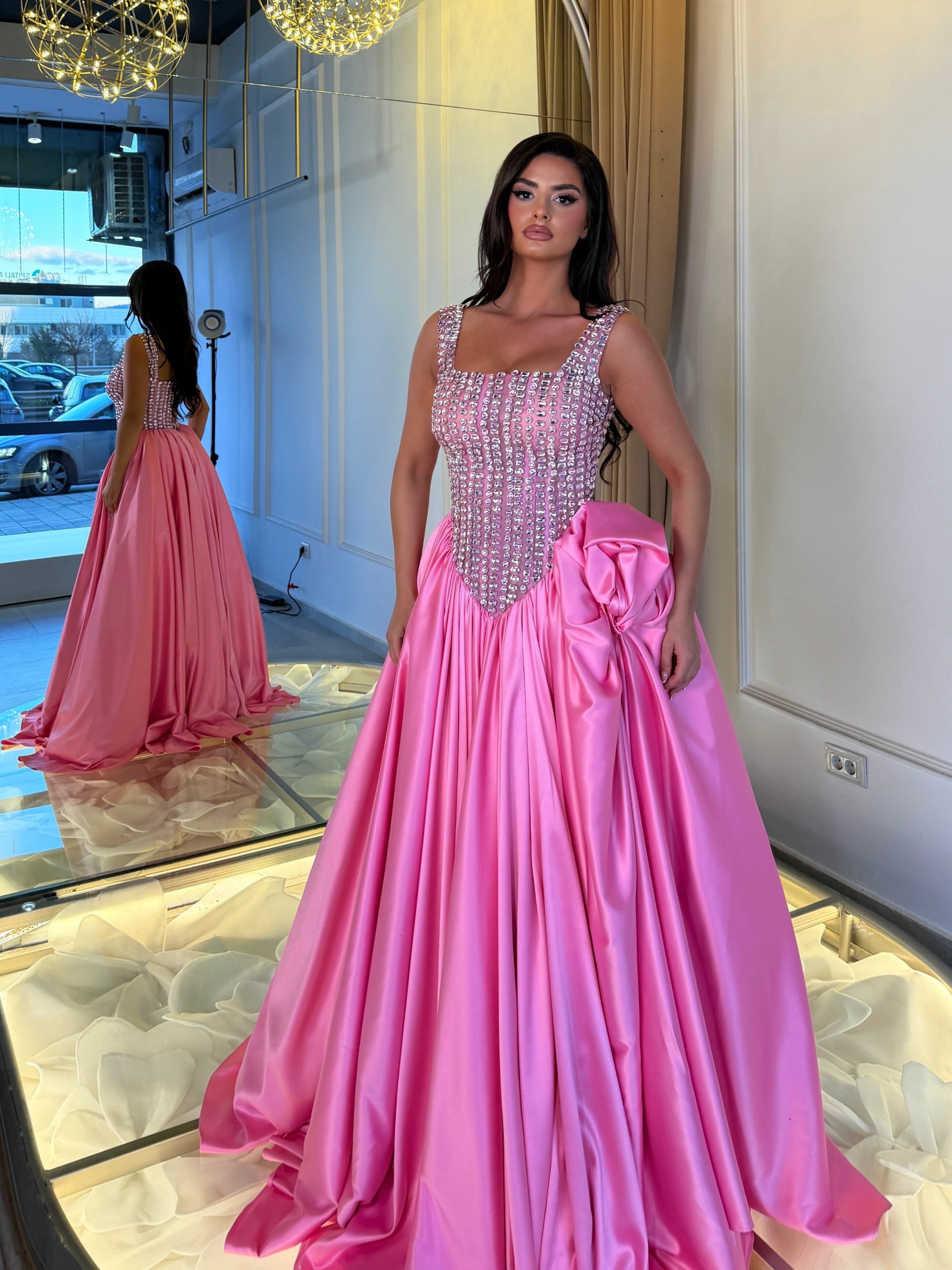 Rose Crystal Couture Gown