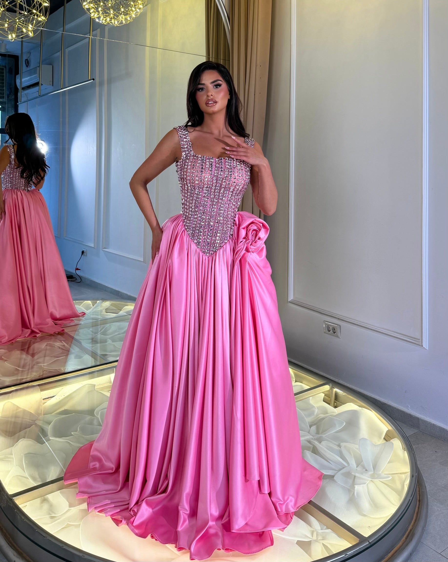 Rose Crystal Couture Gown